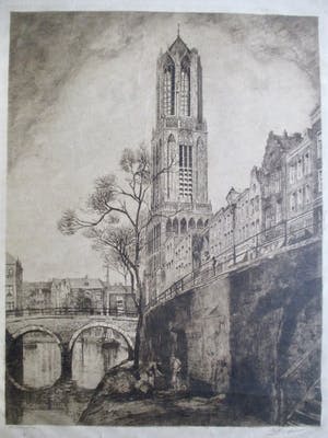 Herman Heuff - Grote ets Utrecht domtoren kopen? Bied vanaf 35!
