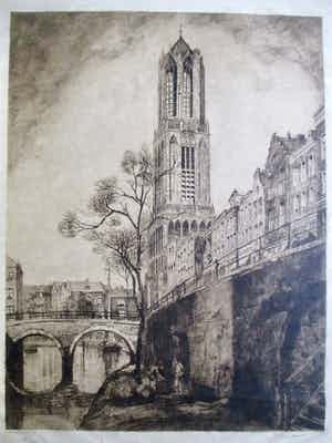 Herman Heuff - Grote ets Utrecht domtoren verkocht voor € 35!