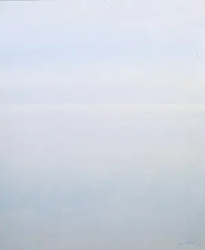 Rudi Polder - Olieverf op doek, Lichte einder op zee - Ingelijst kopen? Bied vanaf 1!