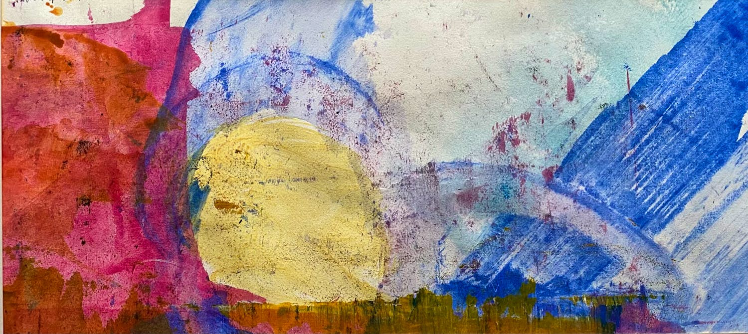 Frank Lengvenius - Abstracte aquarel kopen? Bied vanaf 50!