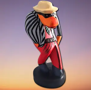 AcheterMarkus Pierson - Holz-Skulptur Coyote Typ Dandy Handbemalt signiert Höhe 26 cm? Enchérissez de 280!