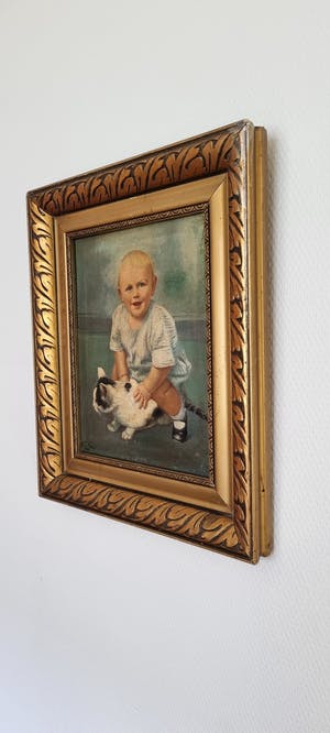 Niet of onleesbaar gesigneerd - Meisje met kat kopen? Bied vanaf 1!