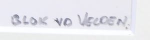 Ad Blok van der Velden - Tekening, Tuinwal met schapenboet - Ingelijst kopen? Bied vanaf 200!