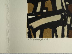 Fon Klement - Nieuwjaarskaart met afdruk boardsnede - 1971 kopen? Bied vanaf 1!