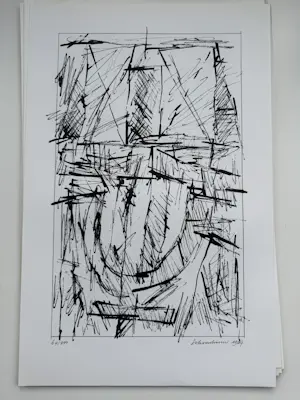 Jan Schoonhoven - Formatie 12 Zeefdrukken in Portfolio. Allen handgesigneerd (Zeldzaam). kopen? Bied vanaf 2950!