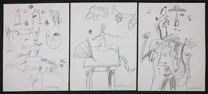 Anton Martineau - Lot van 6 unieke tekeningen op papier! kopen? Bied vanaf 1!