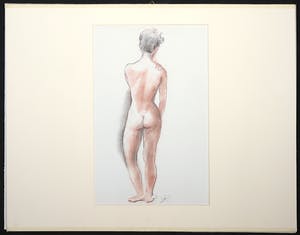Jan Sluijters (jr.) - Potloodtekening, Staand naakt kopen? Bied vanaf 1!