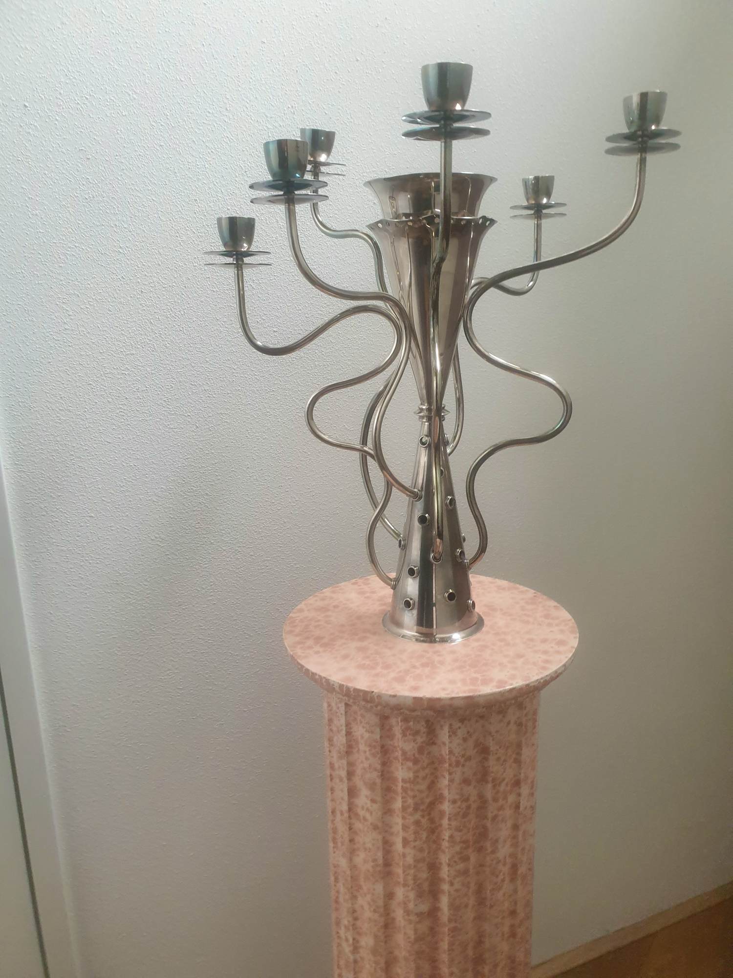 Borek Sipek - Verzilverde kandelaar - "Simon" - Driade - 48 hoog 40 breed kopen? Bied vanaf 650!