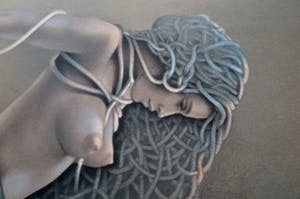Jean-Paul Cleren - Tied up woman - Surrealistisch naakt kopen? Bied vanaf 1!