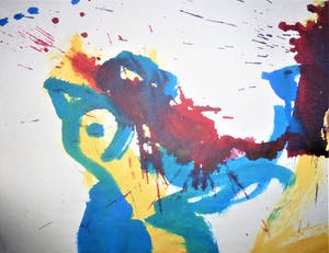 Anton Heyboer - De oervogel .Mooie krachtige sierlijke kleurige schildering . kopen? Bied vanaf 275!