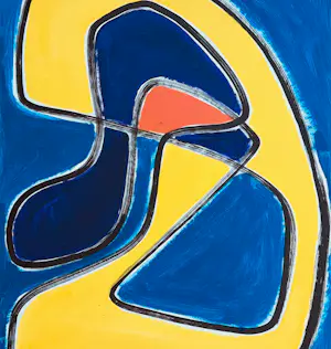 Gundi Falk - Große abstrakte Komposition auf Leinwand – 100 x 70 cm kopen? Bied vanaf 300!