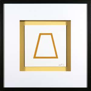 Sol LeWitt - Zeefdruk uit de serie 'Five Geometric Figures in Five Colors' - Ingelijst verkocht voor € 1!