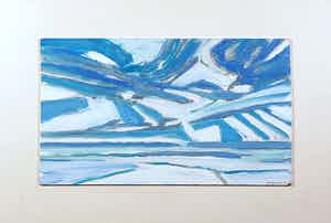 Paul Overhaus - Acryl op board, Wolken - Ingelijst verkocht voor € 70!