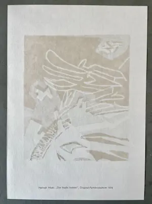 Hannah Höch - "Die Nacht kommt" / "Der Tag beginnt". 2 farbige Original-Linolschnitte kopen? Bied vanaf 100!