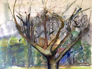 Staf Van Elzen - Landschap - Gemengde techniek, Ingelijst verkocht voor € 70!