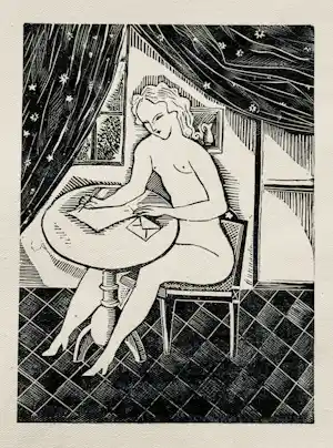 Tsuguharu Foujita - Liebesbrief Weiblicher Akt Liebe 1925 ars nuditas Love letter vendu pour 85€ !