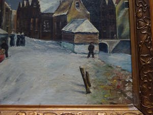 Niet of onleesbaar gesigneerd - Winter dorpsgezicht kopen? Bied vanaf 1!