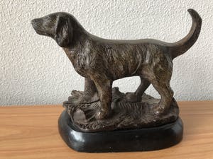 Brons (Onbekend) - Prachtig bronzen beeld van een hond. kopen? Bied vanaf 35!