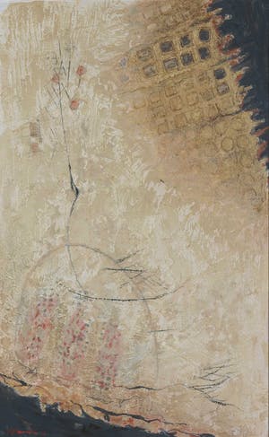 Henk Munnik - Gemengde techniek op board, Zonder titel - Ingelijst kopen? Bied vanaf 1!