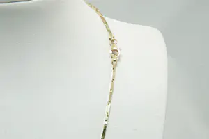 76 - Fijn & elegant 14Krt  geel gouden collier met geschakelde staafjes kopen? Bied vanaf 360!