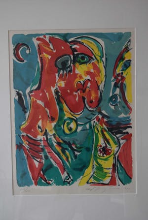 Carl-Henning Pedersen - Litho - Compositie met figuren - 1985 kopen? Bied vanaf 250!