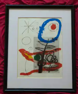 Joan Miro - Abstrakt Tierkreiszeichen "Stier vendu pour 150€ !
