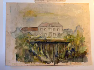 Jaap Weiland - Aquarel, Villa & een klein gemengd techniek werk Haven Numansdorp kopen? Bied vanaf 50!