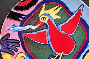 Corneille - Kunstbord met drie schaaltjes - op achterzijde gesigneerd kopen? Bied vanaf 1!