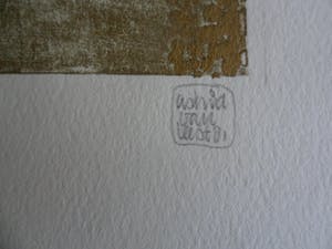 Astrid van Leest - Kleuren ets, Titel, "Chrysant". kopen? Bied vanaf 15!