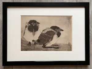 Jan Mankes - Originele Heliogravure 2 Jonge Eksters 1923 kopen? Bied vanaf 185!