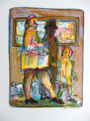 Jan Forrer - Kleurenlitho ZONDER TITEL Handgesigneerd. kopen? Bied vanaf 35!