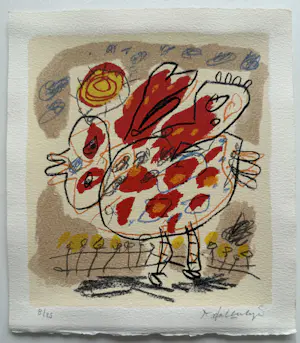 Kees Salentijn - handgesigneerde zeefdruk | 'Zonder titel' | 1996 kopen? Bied vanaf 10!