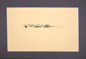 Melle Oldeboerrigter - Inkttekening op papier, z.t. Landschap verkocht voor € 80!