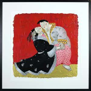 Ada Breedveld - Zeefdruk, Femmes Japonnais VI - Ingelijst verkocht voor € 50!