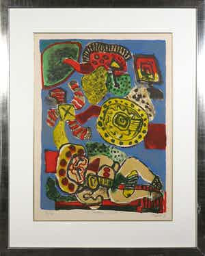 Corneille - Litho, Printemps tropical - Ingelijst verkocht voor € 300!