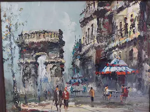 Louis Charles Basset - Tafereel op de Arc de Triomphe kopen? Bied vanaf 150!