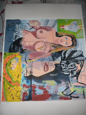 Peter Klashorst - Zeefdruk. Titel, "Turn Around Elisa". kopen? Bied vanaf 50!