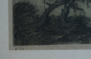 Jan Coenraad Nachenius - Ets , Landschap met boom – ca. 1945 kopen? Bied vanaf 1!