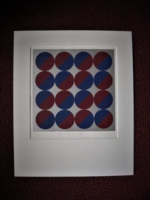 Rob Schotman - Intrigerend jaren 60 PoP Art Litho - variaties op een cirkel - gesigneerd kopen? Bied vanaf 10!