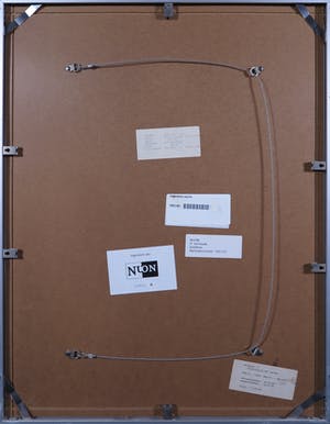 Peter Verheijden - Zeefdruk, Stoelleuning met tekens - Ingelijst kopen? Bied vanaf 35!