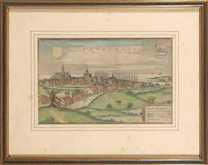 AcheterFrans Hogenberg - & G. Braun - Handgekleurde gravure van Brouwershaven? Enchérissez de 35!