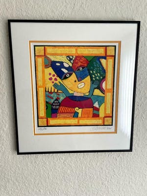 Clemens Briels - heel fraaie zeefdruk , mooi ingelijst kopen? Bied vanaf 80!