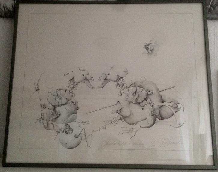 Robert Franken - litho 41/100 'Just a Little in Common' Vormt mooi geheel met de andere litho! kopen? Bied vanaf 25!