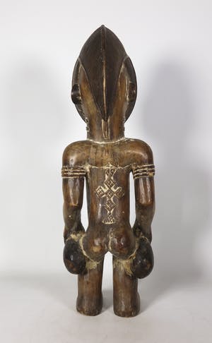 Punu - Hout, Voorouderbeeld van staand vrouwenfiguur kopen? Bied vanaf 1!
