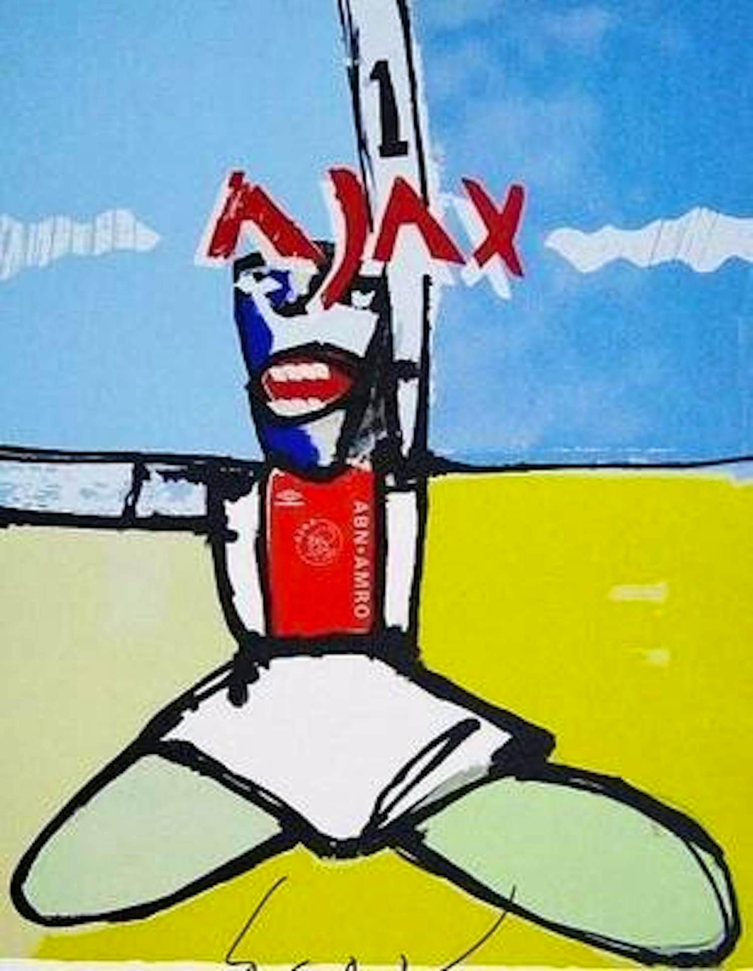 Herman Brood - Kleurengiclee AJAX op Canvas kopen? Bied vanaf 85!