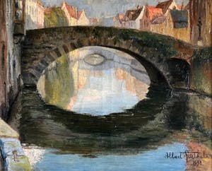 Albert Goethals - "Brugge - Pont de la Tour" (Impressionisme) kopen? Bied vanaf 200!