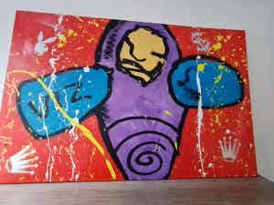 Espen Hagen - V12 - gemengde techniek - doek - 2007 - gesigneerd verkocht voor € 1!