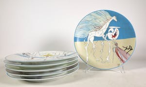 Royal Limoges - Salvador Dali, La Conquête du Cosmos - Zes porseleinen borden kopen? Bied vanaf 150!