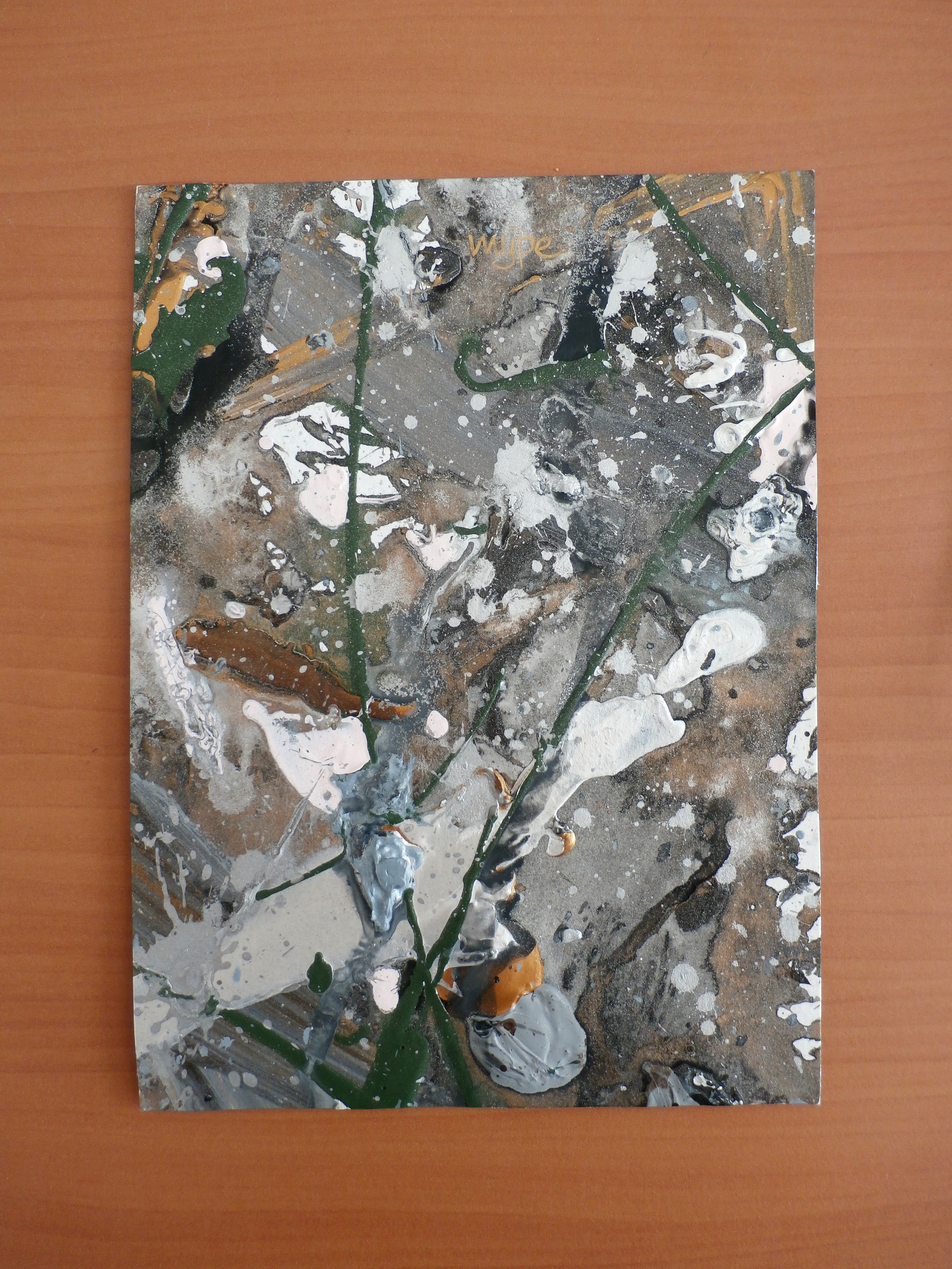 Mijpe - acryl op papier: abstract kopen? Bied vanaf 75!