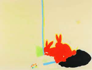 Henk Huig - Konijn met slagschaduw verkocht voor € 169!